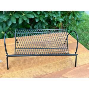 Vintage MCM metal tabletop book or record holder